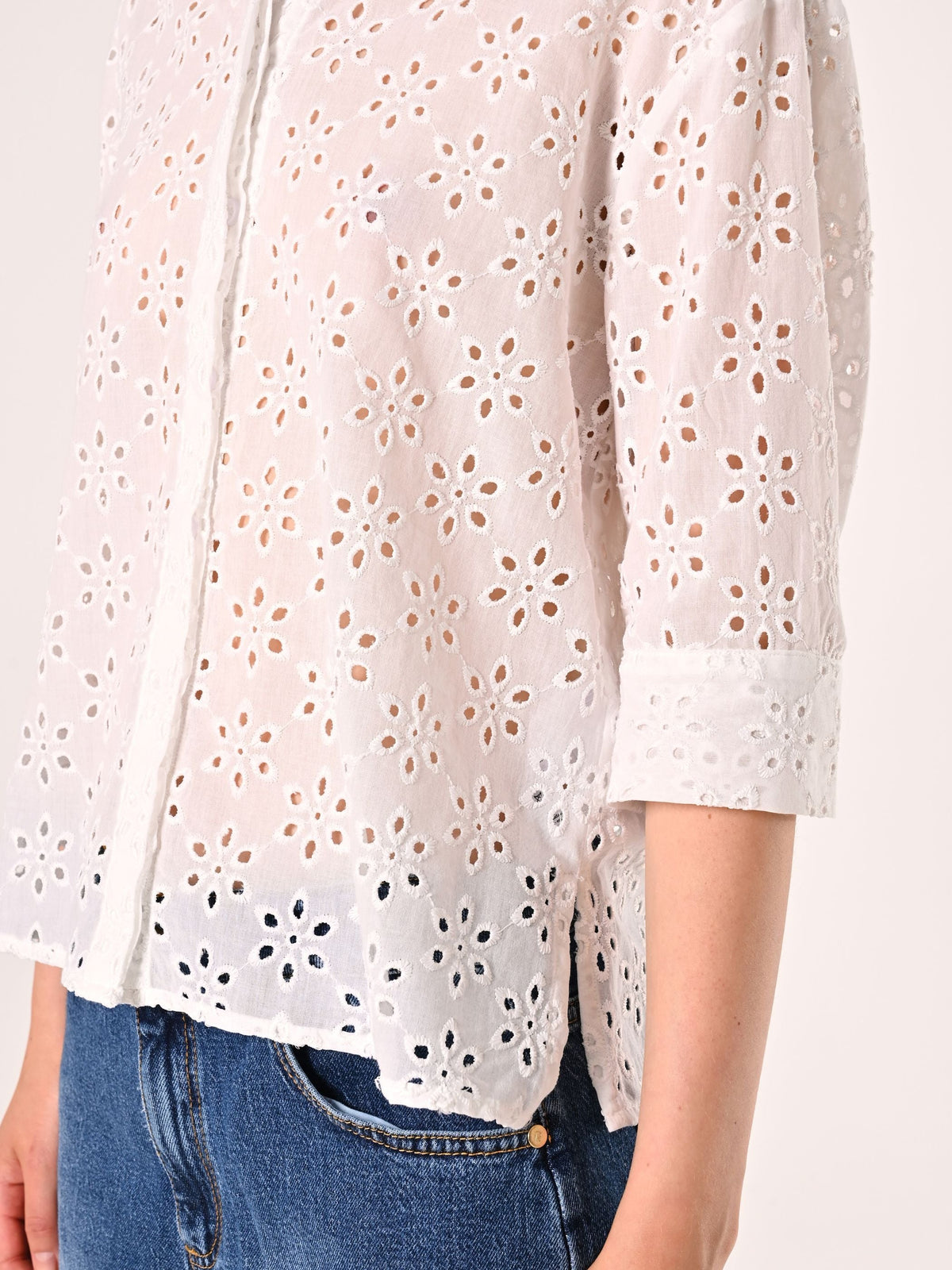 Camicia in Sangallo Bianca