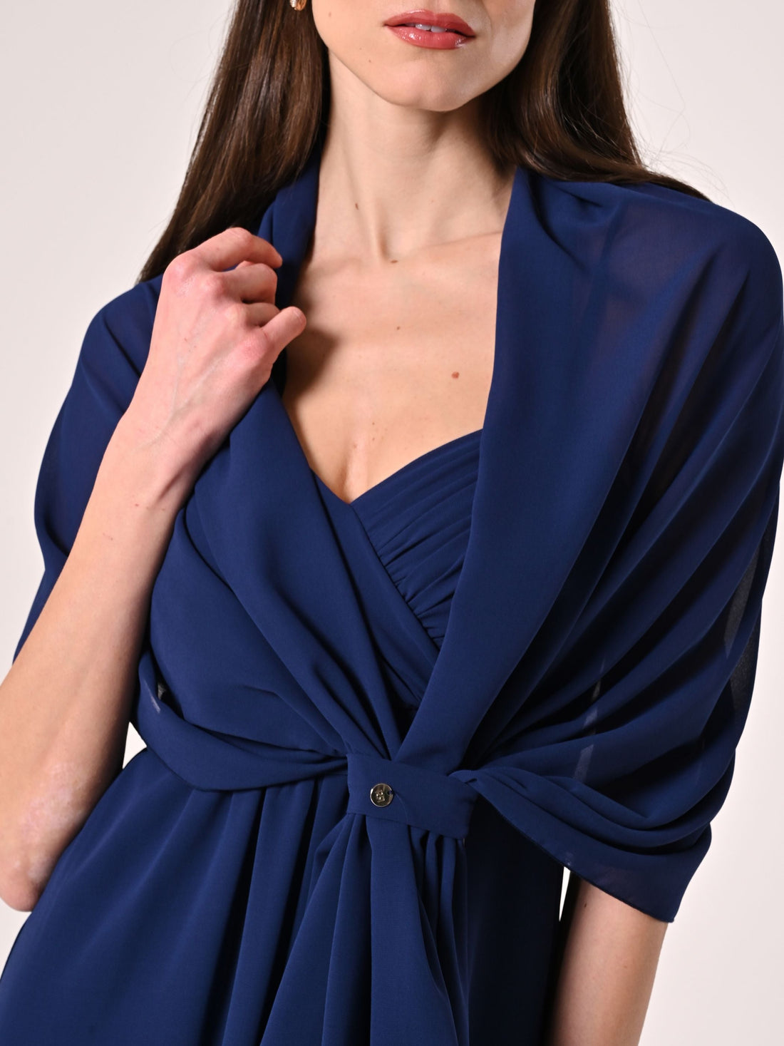 Stola in Georgette Blu
