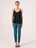 Top Spalline Sottili Nero