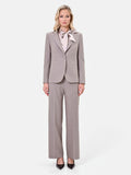 Giacca in misto viscosa tortora beige monopetto