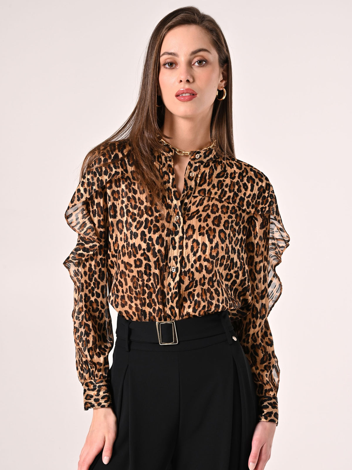 Camicia Maculata con Rouche