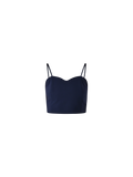 Top in Tessuto Tecnico Blu