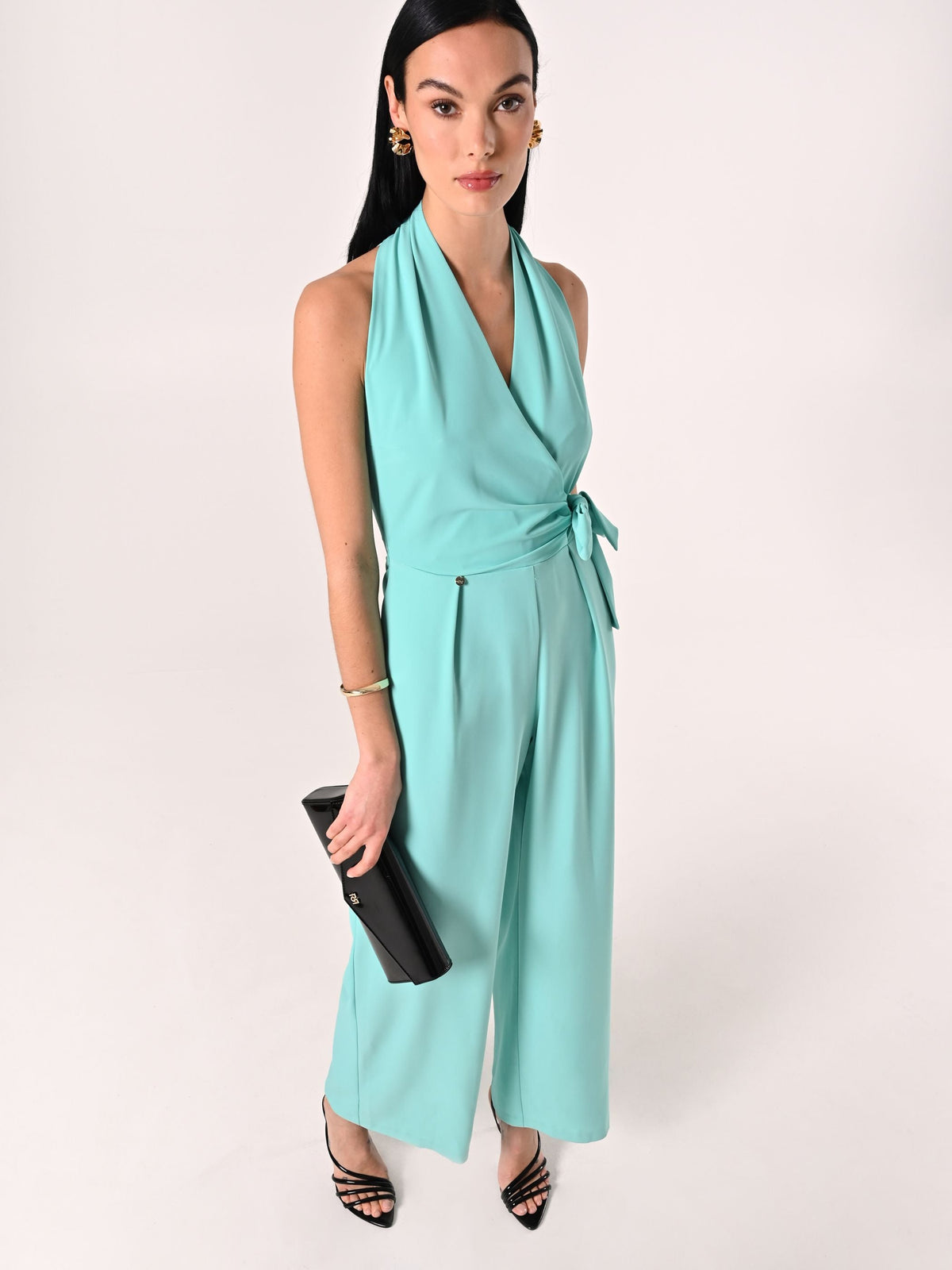 Tuta in Crepe color Verde Acqua