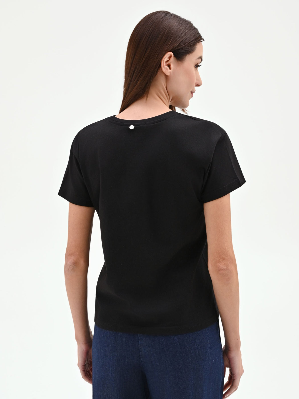T-shirt nera 'The Devil Wears Prada' in cotone