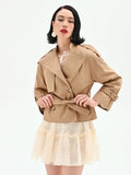 Trench corto over beige