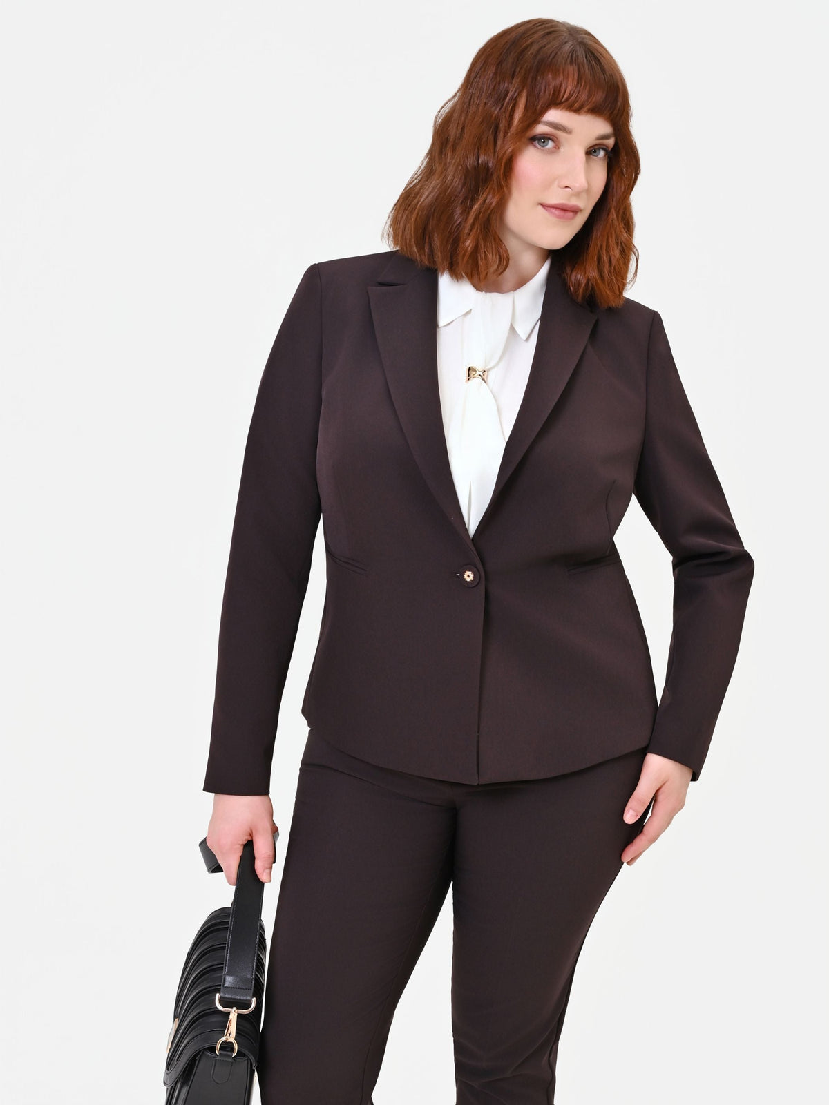 Giacca Curvy  monopetto moro marrone