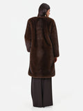Cappotto effetto pelliccia marrone Giorgia Palmas X Rinascimento