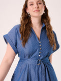 Abito Curvy in Chambray con Strass