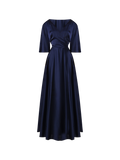 Abito Midi in Raso Blu