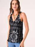 Top in Raso stampa Paisley
