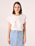 T-Shirt Bianca Utility Pockets