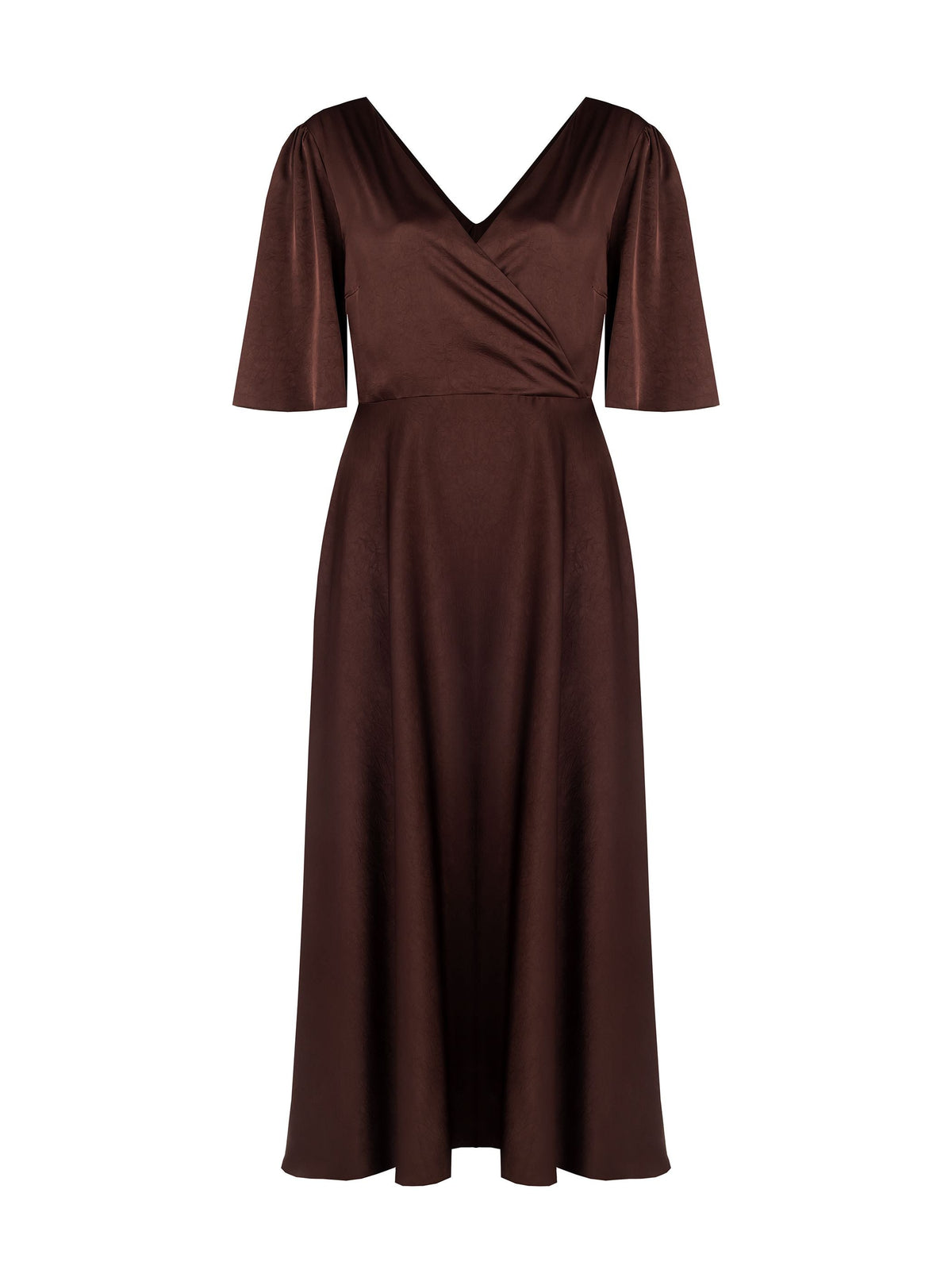 Abito Curvy Lungo Marrone Cioccolato