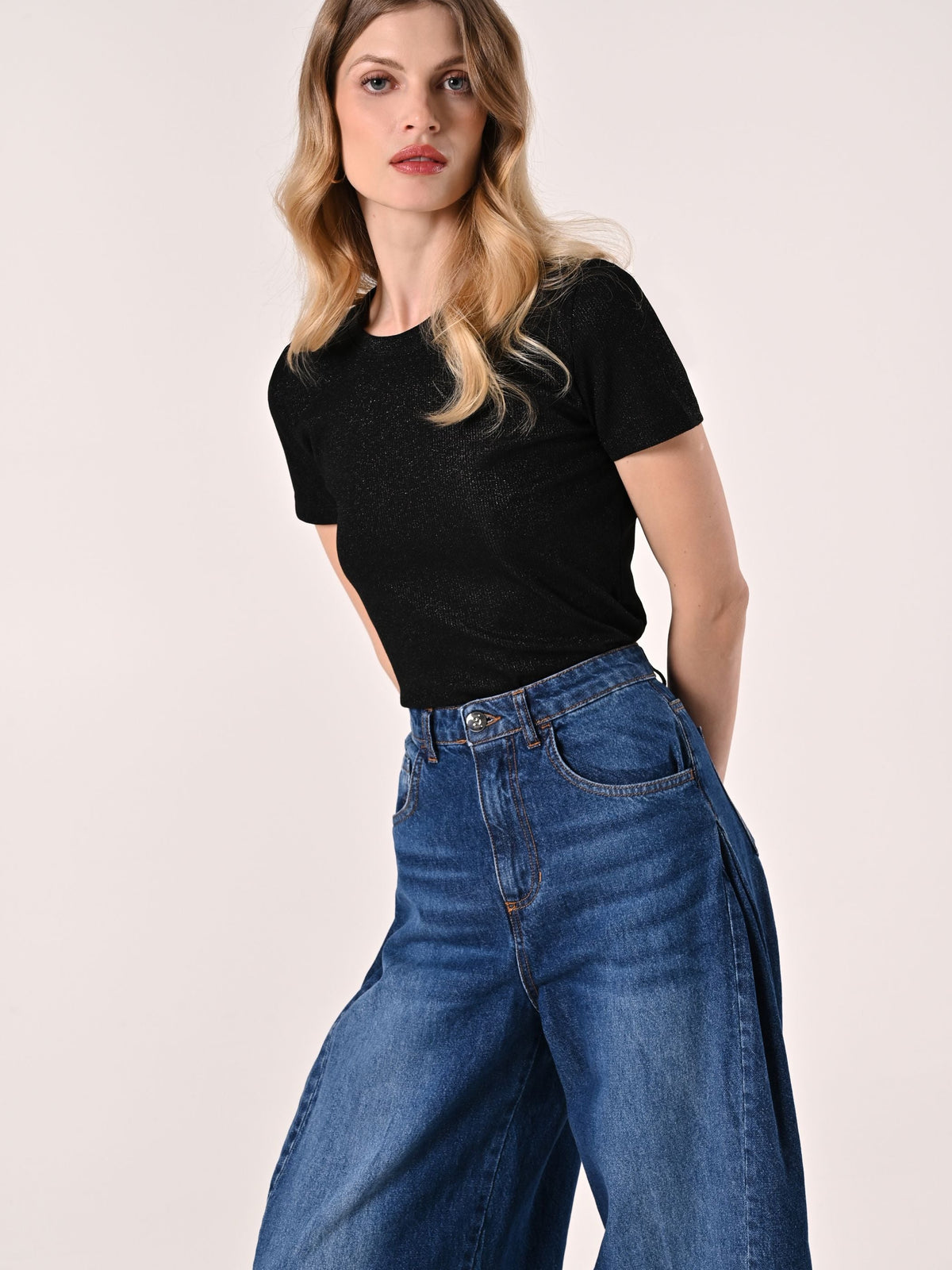 T-Shirt Lurex Nero