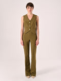 Gilet in Tessuto Tecnico Verde Militare