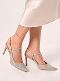 Slingback Glitter Platino