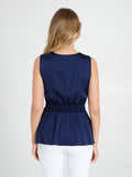 Top in Raso Blu