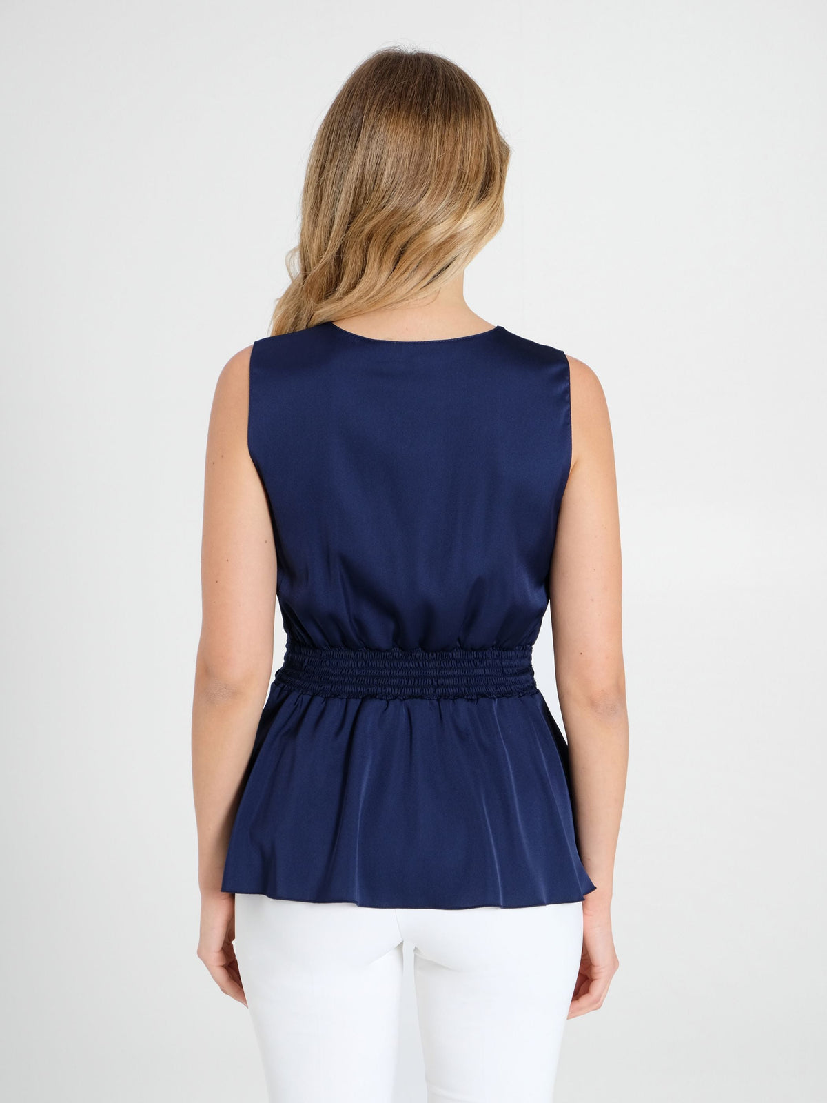 Top in Raso Blu