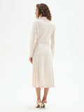 Cappotto bianco plissé