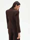 Blazer doppiopetto moro marrone con revers a lancia