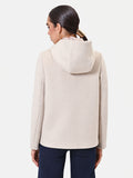 Giacca tortora beige con cappuccio