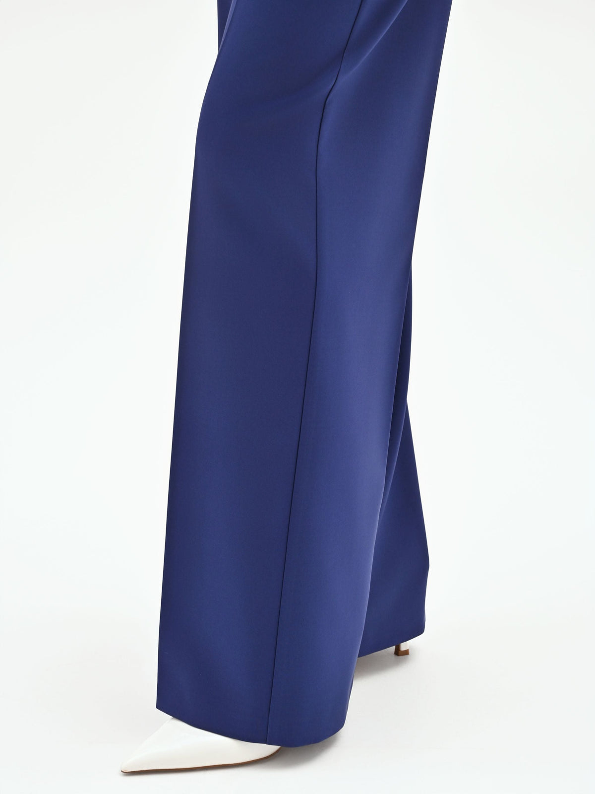 Pantalone Studio a palazzo in tessuto tecnico blu indaco