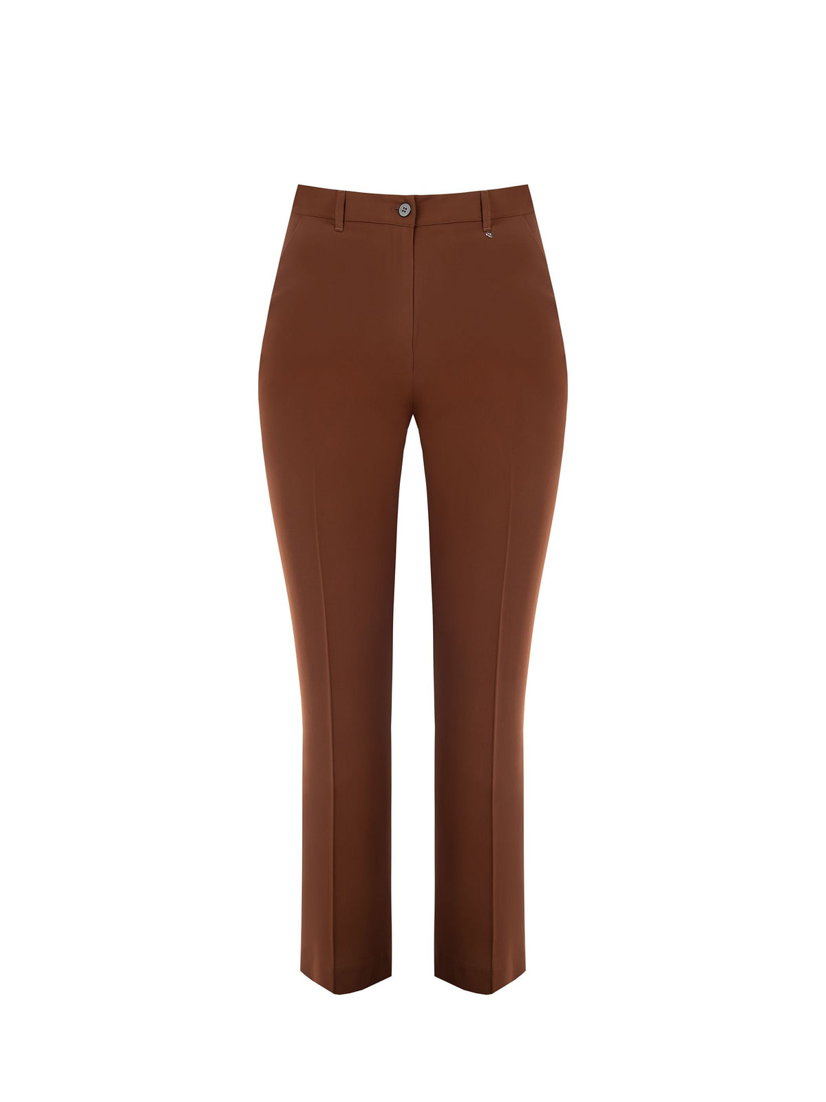 Pantaloni Curvy Ampi Marrone Cioccolato