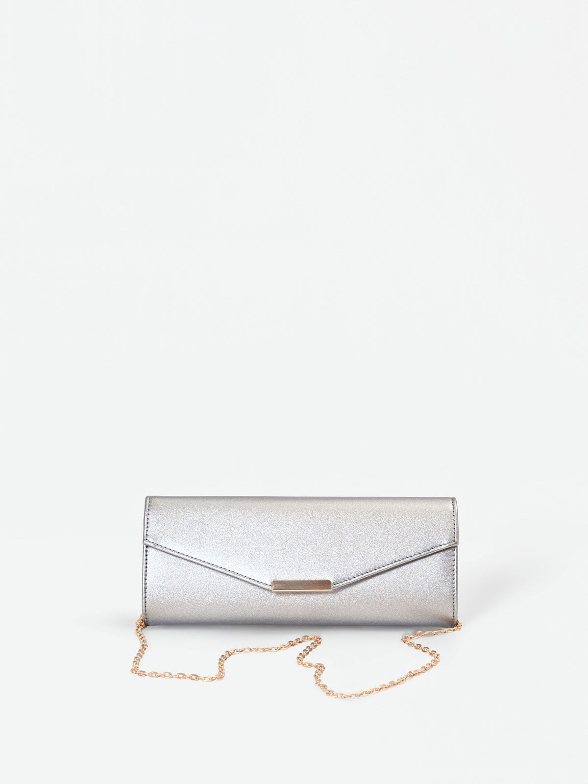 Pochette con texture metallizzata