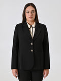 Giacca Curvy Due Bottoni Nera