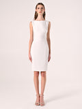 Tubino in scuba mano crepe Bianco