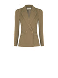 Blazer doppiopetto in cadi fango marrone