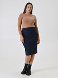 Gonna Curvy Tubino Blu