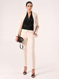 Pantaloni Beige Chiaro in Tessuto Tecnico