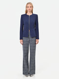 Giacca blu navy in scuba crèpe
