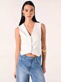 Gilet in Tessuto Tecnico Bianco