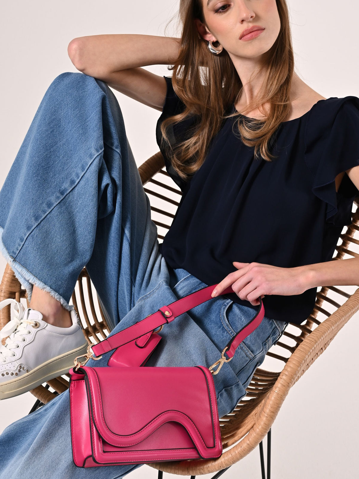 Borsa in Simil Pelle Fuxia