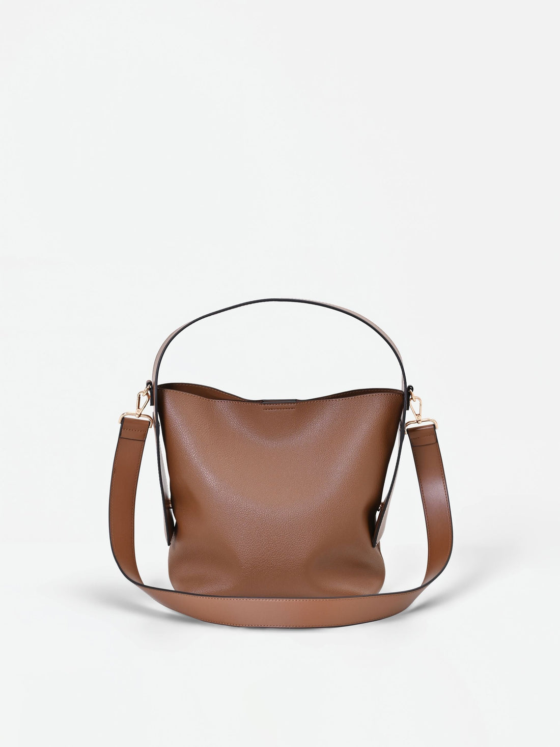 Borsa a secchiello color cioccolato