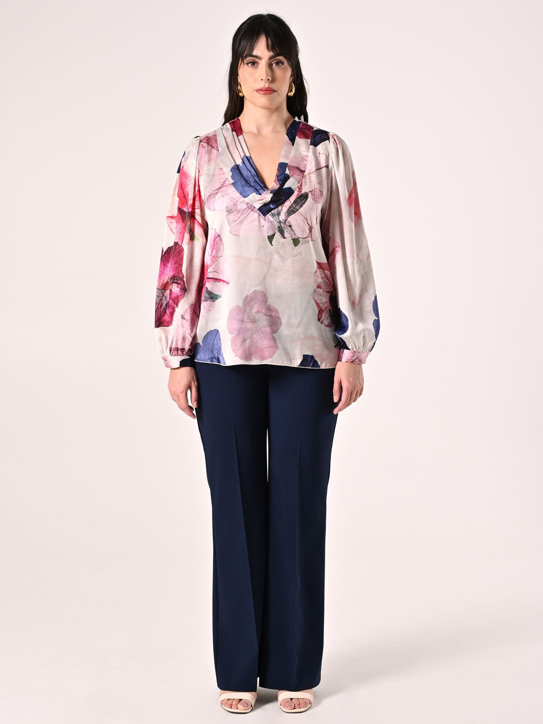 Blusa Curvy stampa Floreale