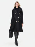Cappotto doppiopetto nero in velaur