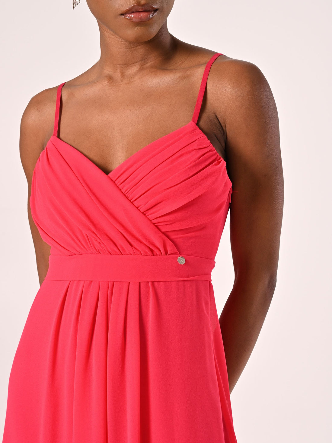 Abito taglio Impero in Georgette Fuxia
