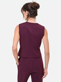 Gilet Studio Gessato bordeaux in crepe