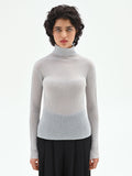 Maglia argento con texture a nido d'ape