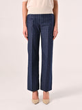 Pantaloni in Denim effetto Gessato