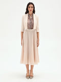 Giacca corta beige chiaro stile bolero