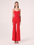 Tuta Rossa con Scollo Bustier