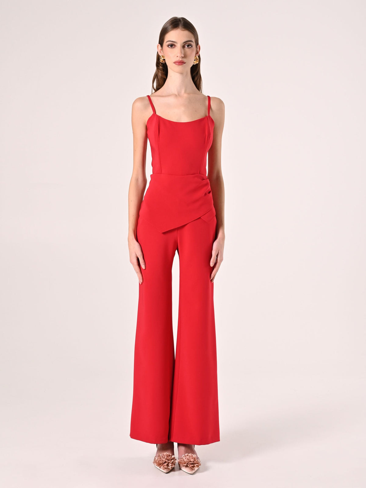 Tuta Rossa con Scollo Bustier