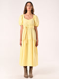 Abito Giallo in Misto Cotone