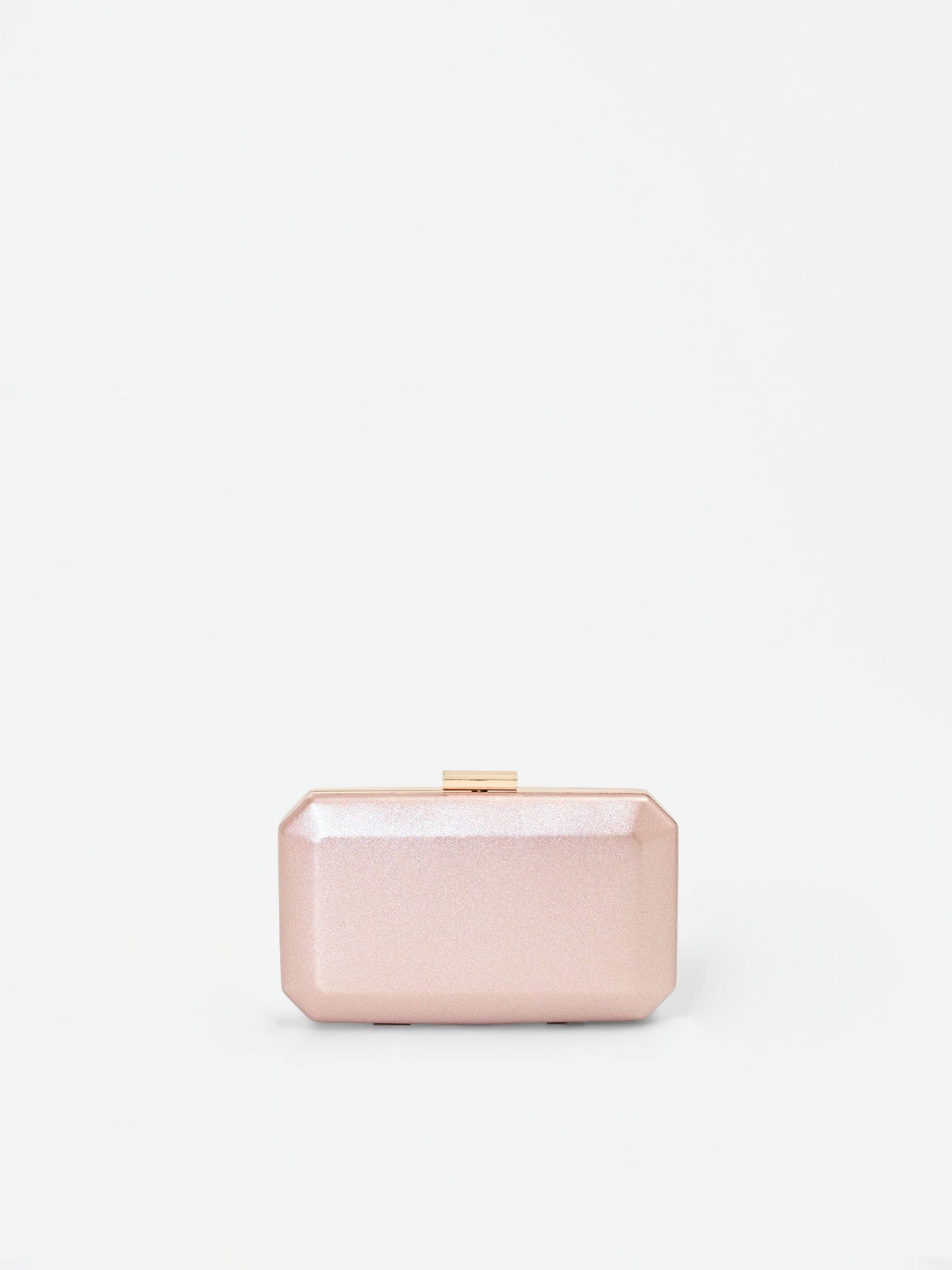 Pochette rosa con finitura scintillante