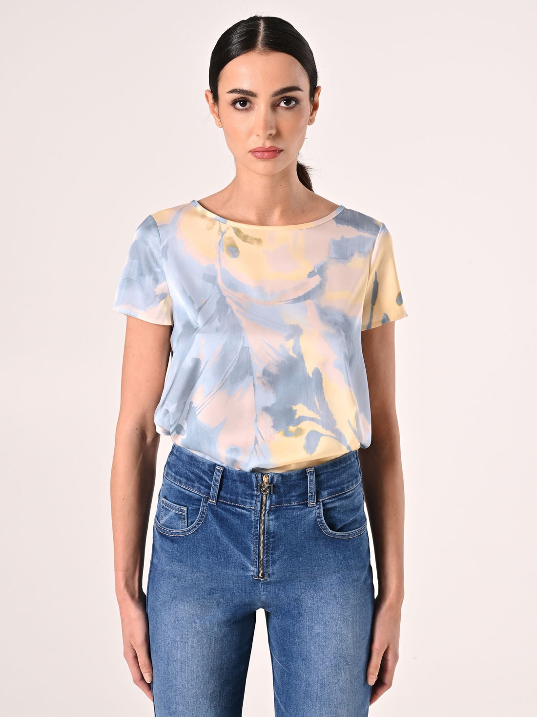 Blusa stampa Azzurra & Gialla