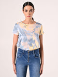 Blusa stampa Azzurra & Gialla