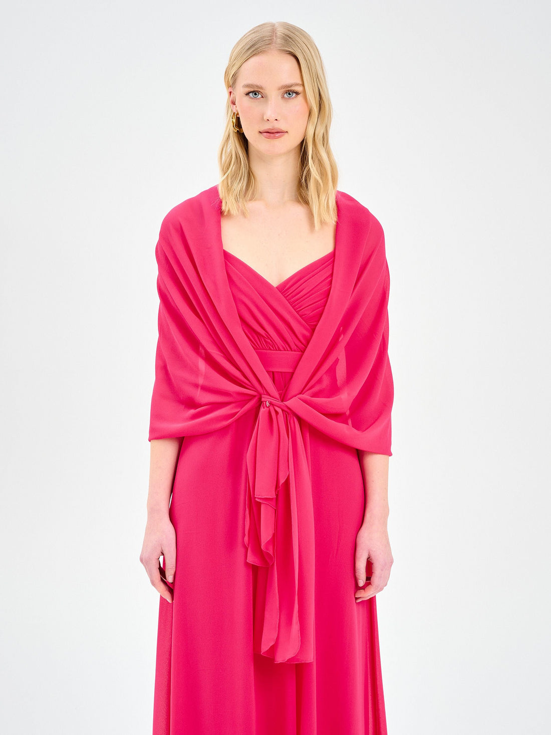 Stola in Georgette Fuxia